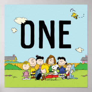 Erdnüsse Charlie Brown und Gang Birthday - One Poster