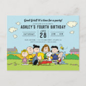 Erdnüsse | Charlie Brown und Gang Birthday Postkarte (Vorderseite)