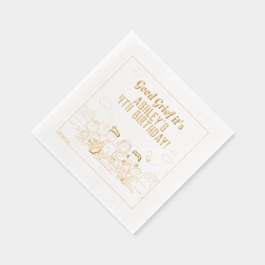 Erdnüsse | Charlie Brown und Gang Birthday Servietten Mit Folie (Rechts)