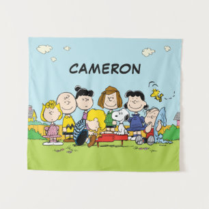 Erdnüsse   Charlie Brown und Gang   Fügen Sie Ihre Wandteppich