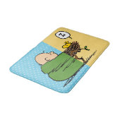 Erdnüsse | Charlie Brown & Woodstock Half & Half Badematte (Schrägansicht)
