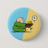 Erdnüsse | Charlie Brown & Woodstock Half & Half Button (Vorderseite)