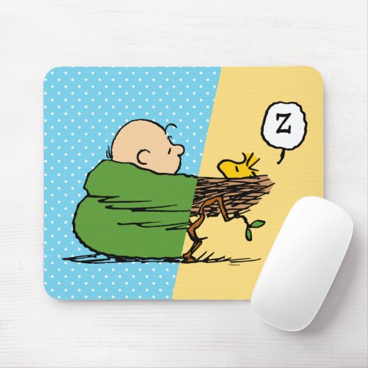 Erdnüsse | Charlie Brown & Woodstock Half & Half Mousepad (Mit Mouse)