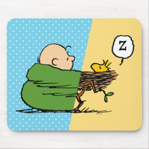 Erdnüsse   Charlie Brown & Woodstock Half & Half Mousepad