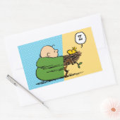 Erdnüsse | Charlie Brown & Woodstock Half & Half Rechteckiger Aufkleber (Umschlag)