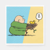 Erdnüsse | Charlie Brown & Woodstock Half & Half Serviette (Vorderseite)