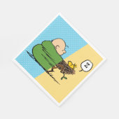 Erdnüsse | Charlie Brown & Woodstock Half & Half Serviette (Ecke)