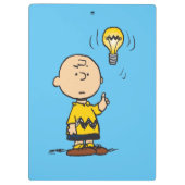 Erdnüsse | Charlie Browns Idee einer Glühbirne Klemmbrett (Rückseite)