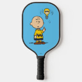 Erdnüsse | Charlie Browns Idee einer Glühbirne Pickleball Schläger (Rückseite)