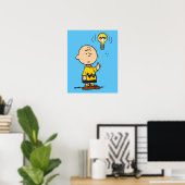 Erdnüsse | Charlie Browns Idee einer Glühbirne Poster (Heimbüro)