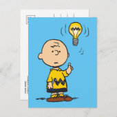 Erdnüsse | Charlie Browns Idee einer Glühbirne Postkarte (Vorne/Hinten)