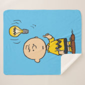 Erdnüsse | Charlie Browns Idee einer Glühbirne Sherpadecke (Vorderseite (Horizontal))