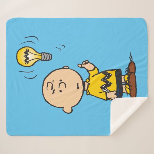 Erdnüsse | Charlie Browns Idee einer Glühbirne Sherpadecke (Vorderseite (Horizontal))