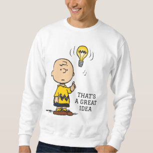 Erdnüsse   Charlie Browns Idee einer Glühbirne Sweatshirt