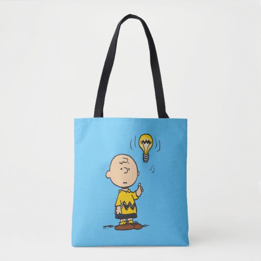 Erdnüsse | Charlie Browns Idee einer Glühbirne Tasche (Vorderseite)