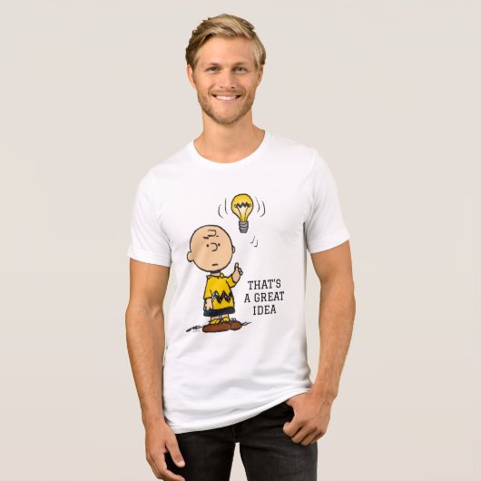 Erdnüsse | Charlie Browns Idee einer Glühbirne Tri-Blend Shirt (Vorderseite voll)