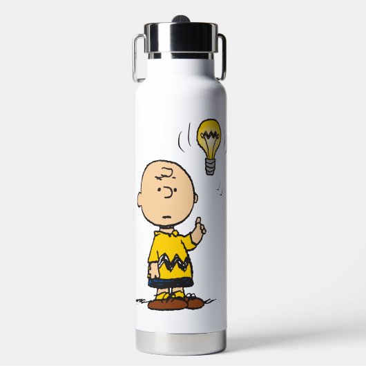 Erdnüsse | Charlie Browns Idee einer Glühbirne Trinkflasche (Vorderseite)