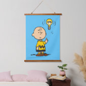 Erdnüsse | Charlie Browns Idee einer Glühbirne Wandteppich Mit Holzrahmen (Schlafzimmer)