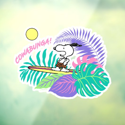 Erdnüsse | Cowabunga Snoopy Fensteraufkleber (Blatt 3)