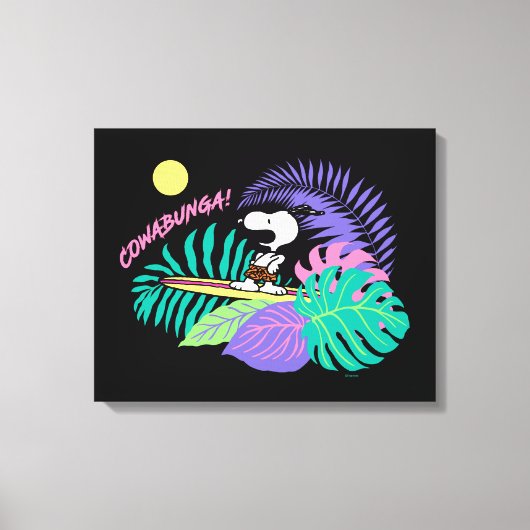Erdnüsse | Cowabunga Snoopy Leinwanddruck (Vorderseite)