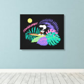 Erdnüsse | Cowabunga Snoopy Leinwanddruck (Insitu (Holzboden))