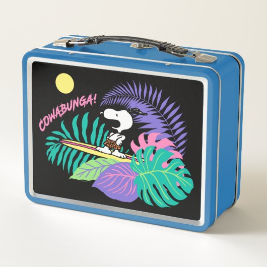 Erdnüsse | Cowabunga Snoopy Metall Brotdose (Rückseite)