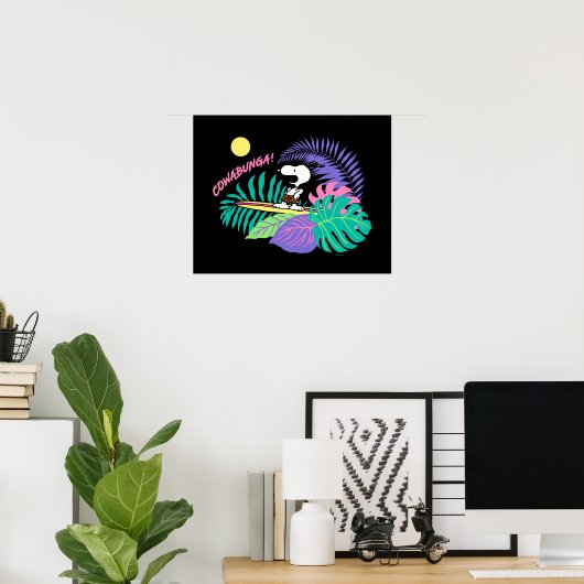 Erdnüsse | Cowabunga Snoopy Poster (Heimbüro)