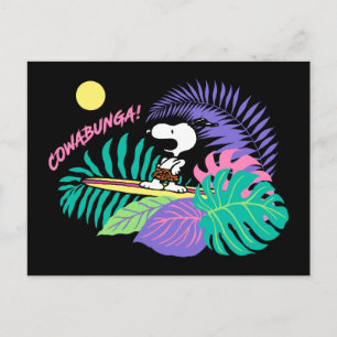 Erdnüsse   Cowabunga Snoopy Postkarte