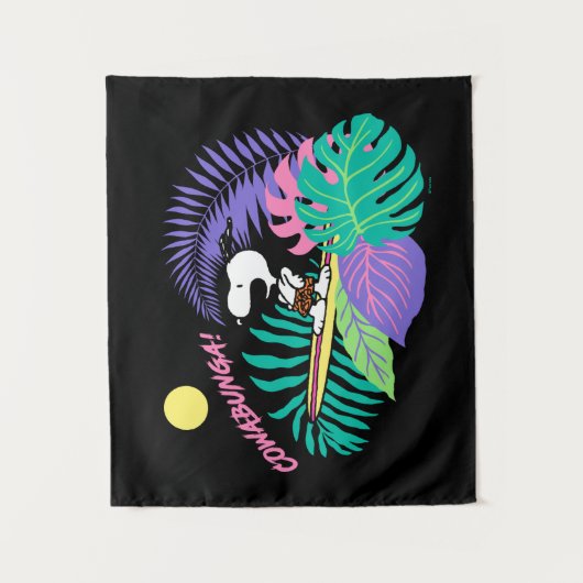 Erdnüsse | Cowabunga Snoopy Wandteppich (Vorderseite)