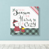 Erdnüsse | Das ist die Jahreszeit gemütlich zu sei Leinwanddruck (Insitu (Holzboden))