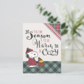 Erdnüsse | Das ist die Jahreszeit gemütlich zu sei Postkarte (Stehend Vorderseite)