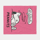 Erdnüsse | Das Leben ist voll von Rude Awakenings Fleecedecke (Vorderseite (Horizontal))