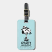 Erdnüsse | Der Brüderpike von Snoopy Gepäckanhänger (Vorderseite vertikal)