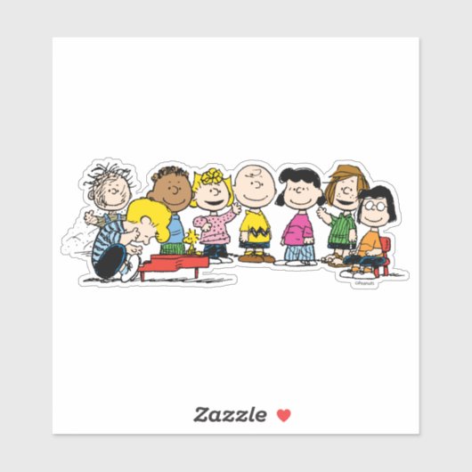 Erdnüsse | Die Gang am Klavier Aufkleber (Blatt)