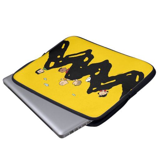 Erdnüsse | Die Gang auf dem Zig Zag Laptopschutzhülle (Vorne Knopf)