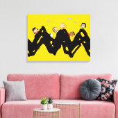 Erdnüsse | Die Gang auf dem Zig Zag Leinwanddruck (Insitu (Wohnzimmer))