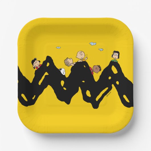 Erdnüsse | Die Gang auf dem Zig Zag Pappteller (Vorderseite)