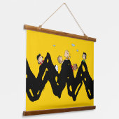 Erdnüsse | Die Gang auf dem Zig Zag Wandteppich Mit Holzrahmen (Gewinkelt)