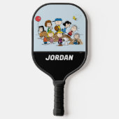 Erdnüsse | Die Gang | Name hinzufügen Pickleball Schläger (Rückseite)