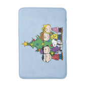 Erdnüsse | Die Gang um den Weihnachtsbaum Badematte (Vorderseite Vertikal)