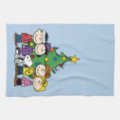 Erdnüsse | Die Gang um den Weihnachtsbaum Geschirrtuch (Horizontal)