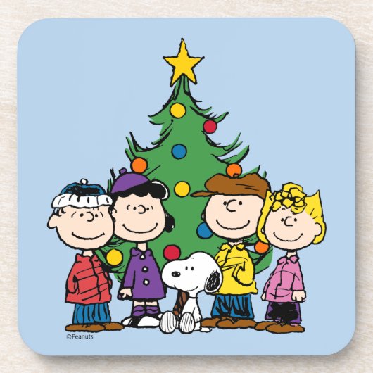 Erdnüsse | Die Gang um den Weihnachtsbaum Getränkeuntersetzer (Vorderseite)