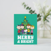 Erdnüsse | Die Gang um den Weihnachtsbaum Postkarte (Stehend Vorderseite)