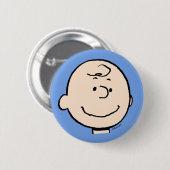 Erdnüsse | Ein Charlie Brown Smile Button (Vorne & Hinten)