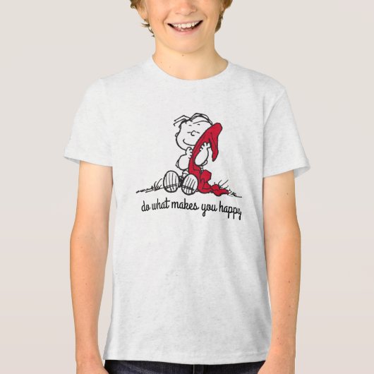 Erdnüsse | Ein Linus-Lächeln Tri-Blend Shirt (Vorderseite)