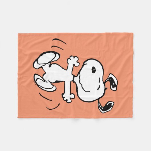 Erdnüsse | Ein Snoopy Happy Dance Fleecedecke (Vorderseite (Horizontal))