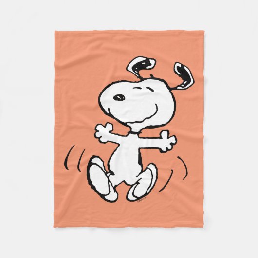 Erdnüsse | Ein Snoopy Happy Dance Fleecedecke (Vorderseite)