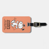 Erdnüsse | Ein Snoopy Happy Dance Gepäckanhänger (Vorderseite horizontal)
