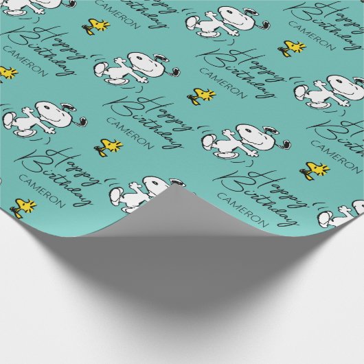 Erdnüsse | Ein Snoopy Happy Dance Geschenkpapier (Ecke)