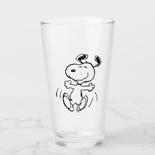 Erdnüsse | Ein Snoopy Happy Dance Glas (Vorderseite)